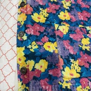 6397 floral Oversized ribbon cardigan size S